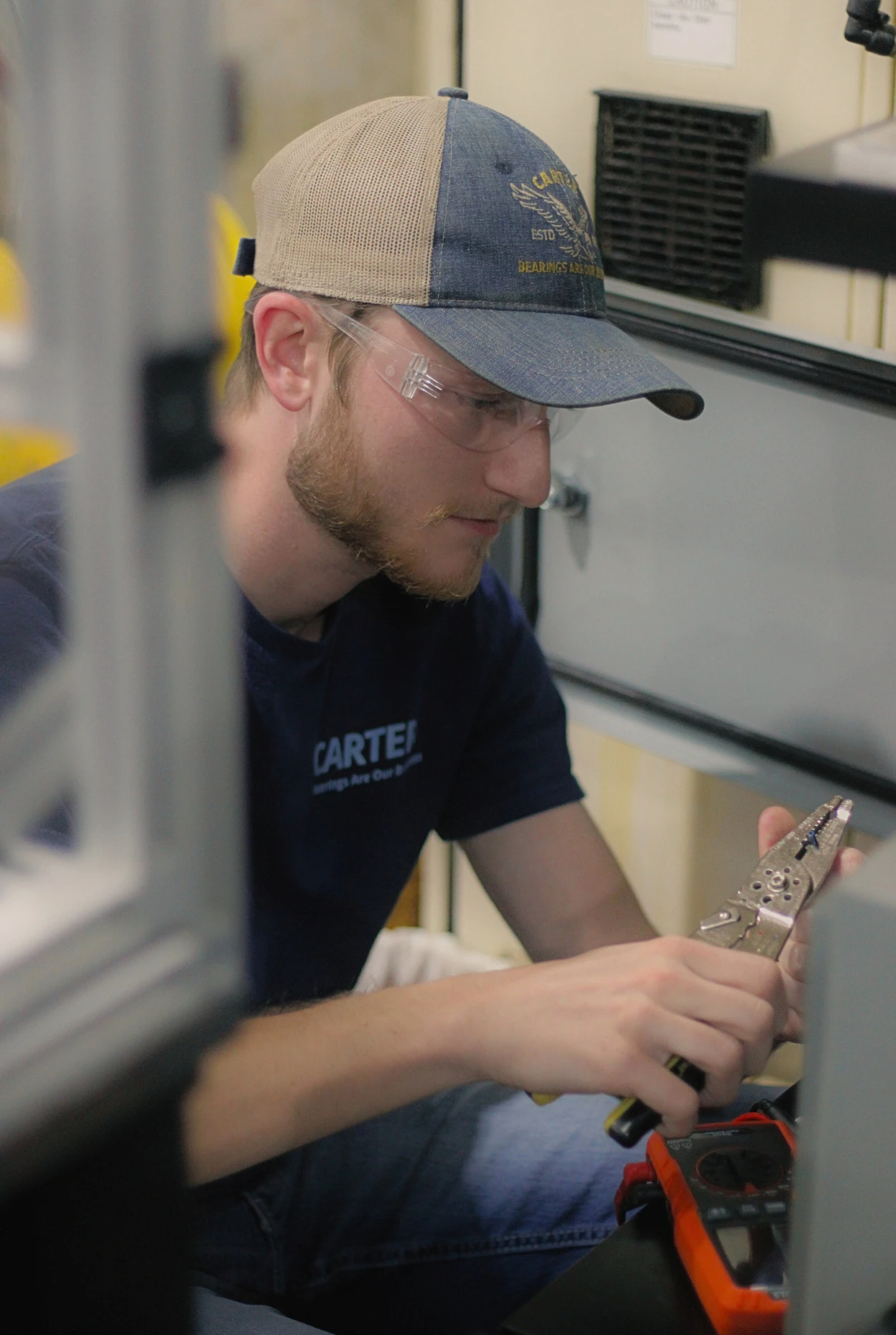 Carter Bearings Employee Working on Shop Floor