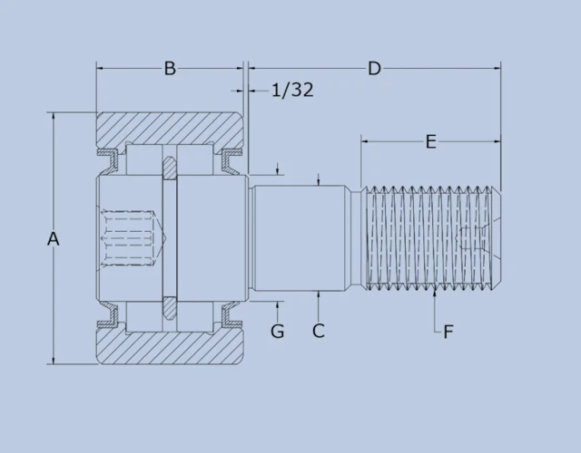 CAD Drawing for Cylindrical Bearings