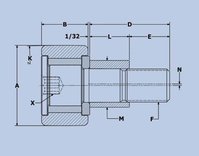 CAD Drawing for Neverlube Bearings
