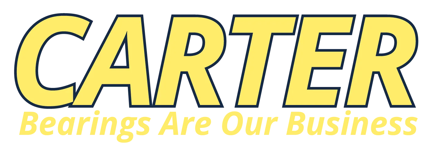 Carter Bearings Logo in yellow with blue outline